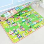 Παιδικό Μαλακό Ισοθερμικό Χαλάκι Δραστηριοτήτων Μπέζ 150x180x0.8εκ Διπλής Όψης Playmat