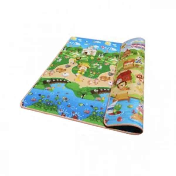 Παιδικό Μαλακό Ισοθερμικό Χαλάκι Δραστηριοτήτων Παραμυθένιο Χώριό 150x180x0.8εκ Διπλής Όψης Playmat