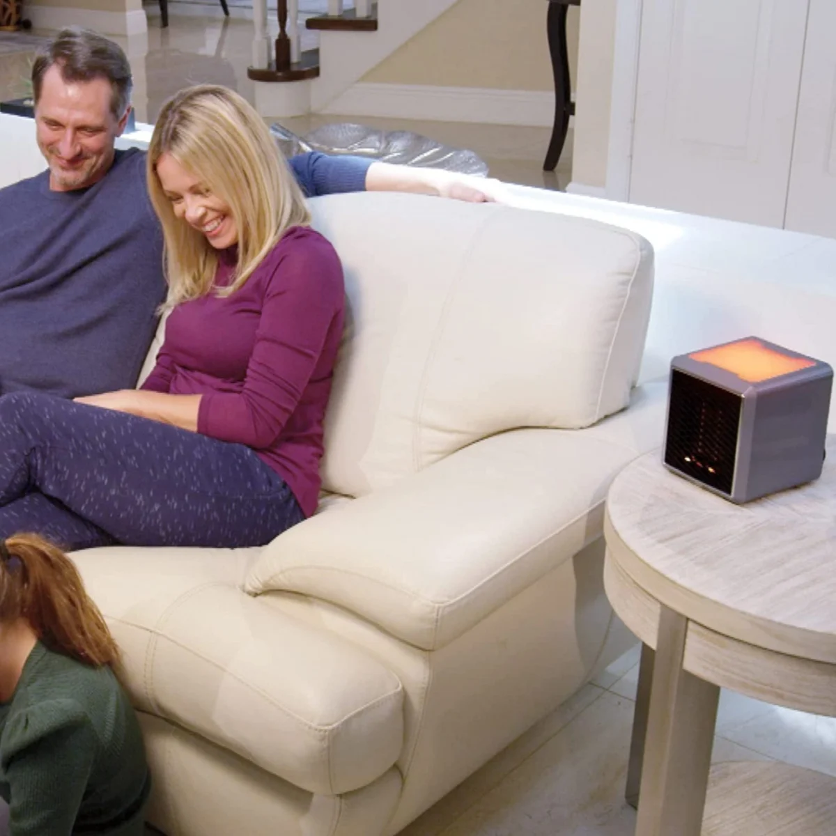 Μίνι Τζάκι Αερόθερμο 500Watt με Εφέ Φλόγας - Σόμπα Πρίζας με Θερμοστάτη, Χρονοδιακόπτη, LED Οθόνη & Τηλεχειριστήριο - Flame Heater ΟΕΜ