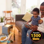 Μίνι Τζάκι Αερόθερμο 500Watt με Εφέ Φλόγας - Σόμπα Πρίζας με Θερμοστάτη, Χρονοδιακόπτη, LED Οθόνη & Τηλεχειριστήριο - Flame Heater ΟΕΜ