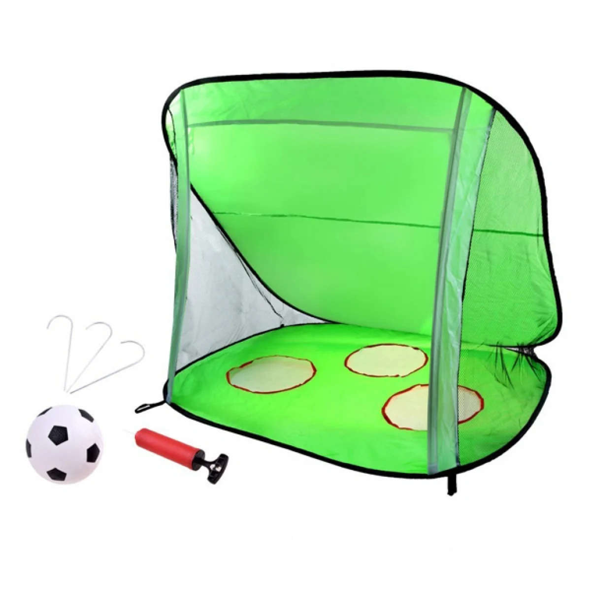 2 σε 1 Αναδιπλούμενος Στόχος-Τέρμα Προπόνησης Ποδοσφαίρου με Μπάλα καιΤρόμπα 113x82x85.5 cm