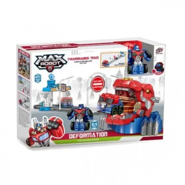 Πίστα Εκτόξευσης Δεινόσαυρος με 2 Ρομπότ Μεταμόρφωσης 41x9x29 cm