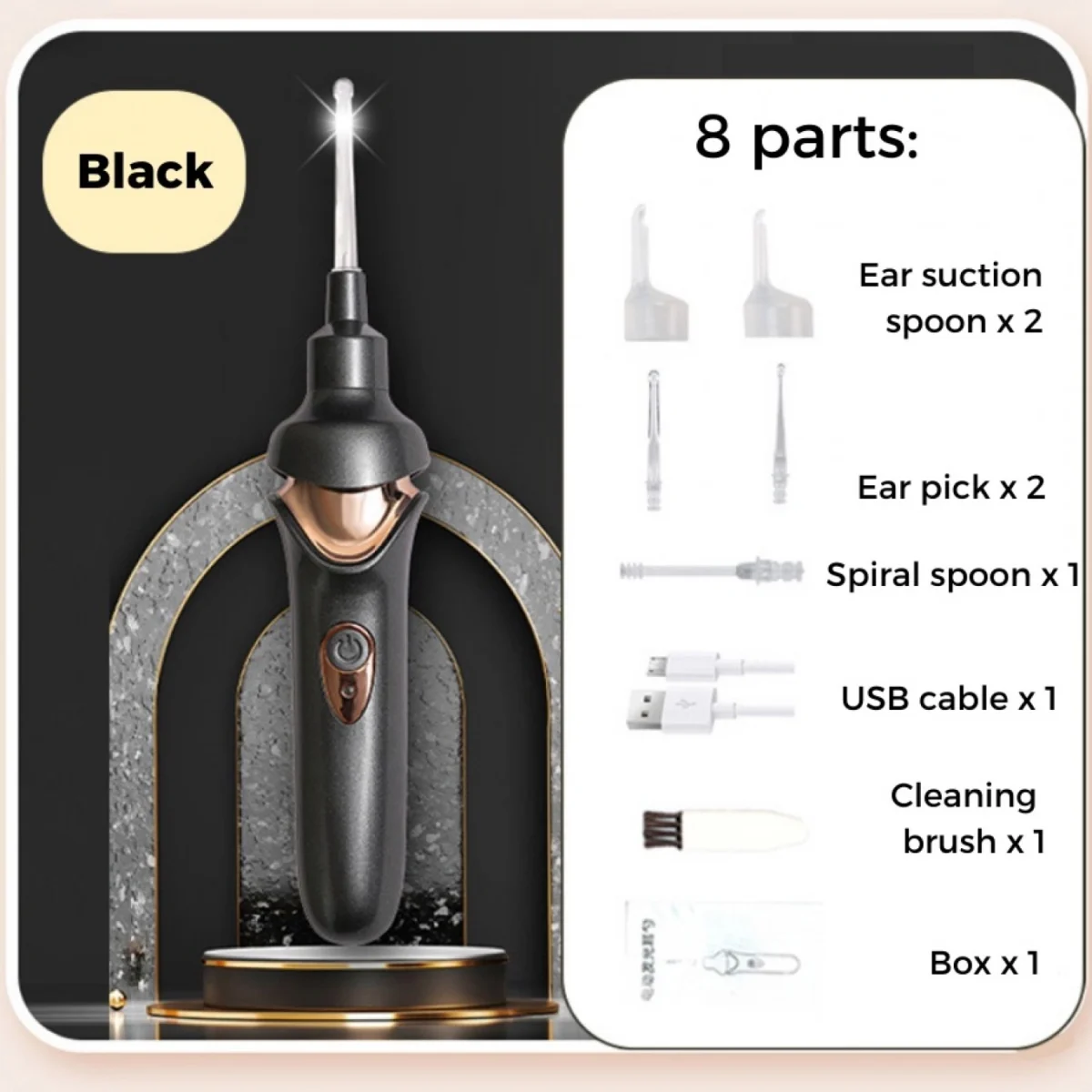 Επαναφορτιζόμενη Συσκευή Καθαρισμού Αυτιών για Ανώδυνη και Ασφαλή Αφαίρεση του Κεριού