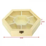 Ξύλινη Εξάγωνη Κοσμηματοθήκη-Μπιζουτιέρα 22x3 εκ