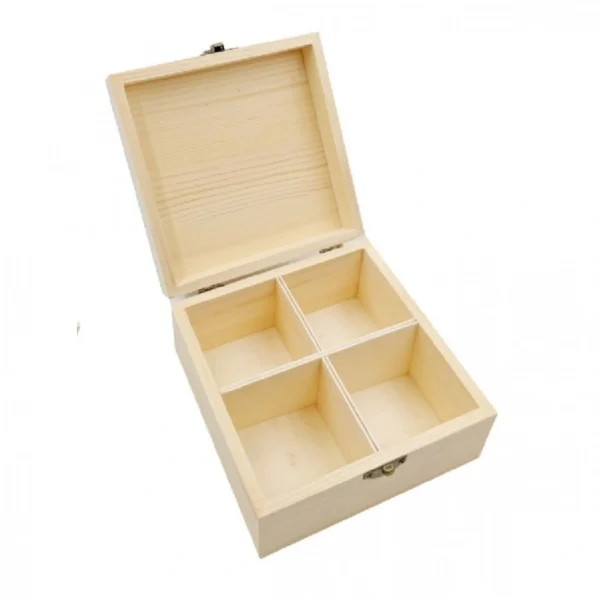 Ξύλινη Κοσμηματοθήκη 4 Θέσεων 15x15x8 εκ