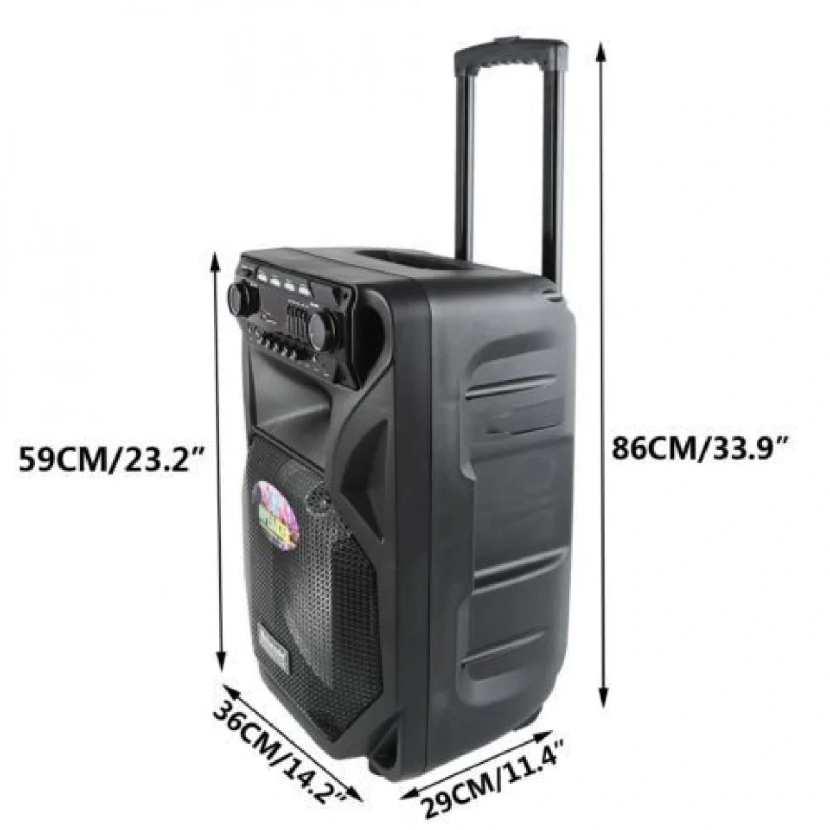 Φορητό Αυτοενισχυόμενο Ηχείο Καραόκε Τρόλευ 40W με Λειτουργία Bluetοοth