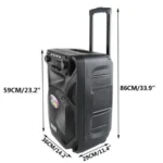 Φορητό Αυτοενισχυόμενο Ηχείο Καραόκε Τρόλευ 40W με Λειτουργία Bluetοοth