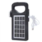 Ηλιακός Φακός - Φωτιστικό 350Lumens - Φορτιστής USB, microUSB 1500mAH - Solar Panel Powerbank