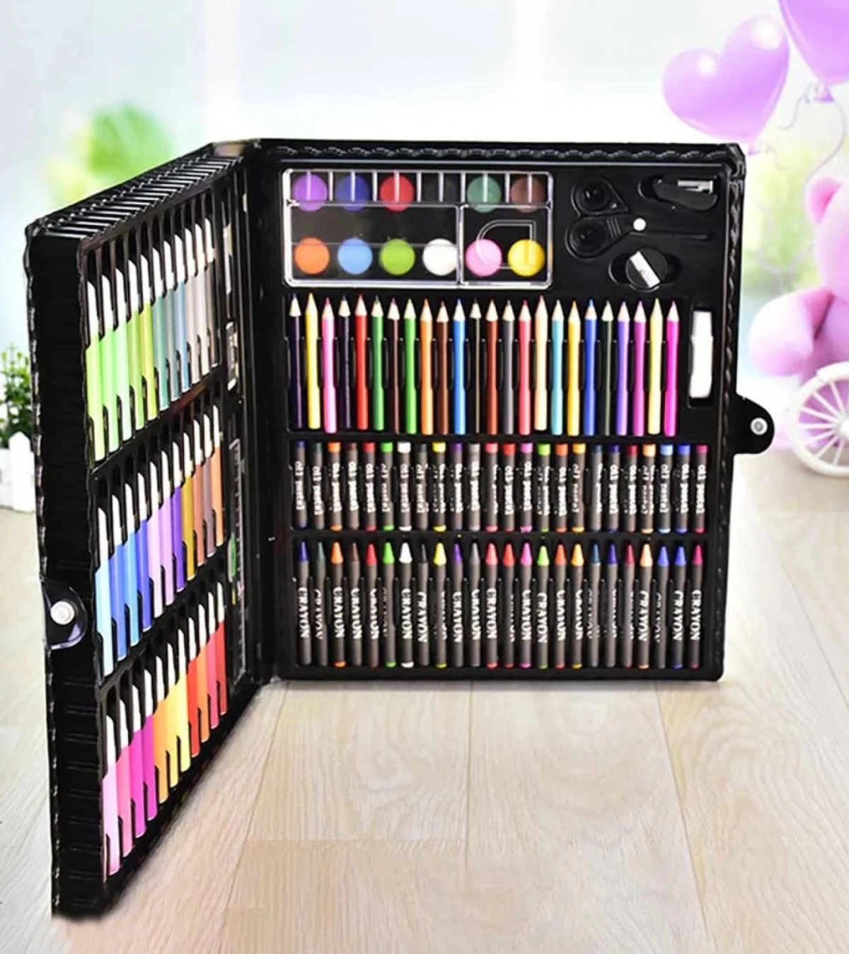 Σετ Ζωγραφικής 150 Τεμαχίων με Βαλιτσάκι Μεταφοράς 36.3x30.1x4 εκ