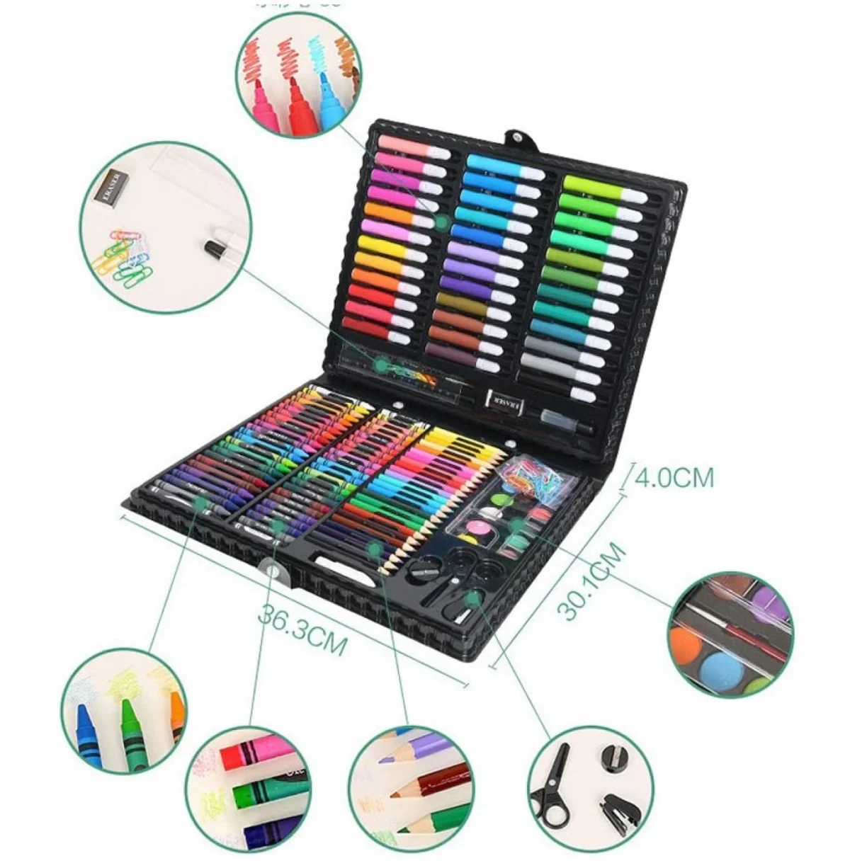 Σετ Ζωγραφικής 150 Τεμαχίων με Βαλιτσάκι Μεταφοράς 36.3x30.1x4 εκ