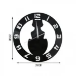 Πλαστικό Μαύρο Ρολόι Τοίχου με Φιγούρα Γάτας 39x39cm