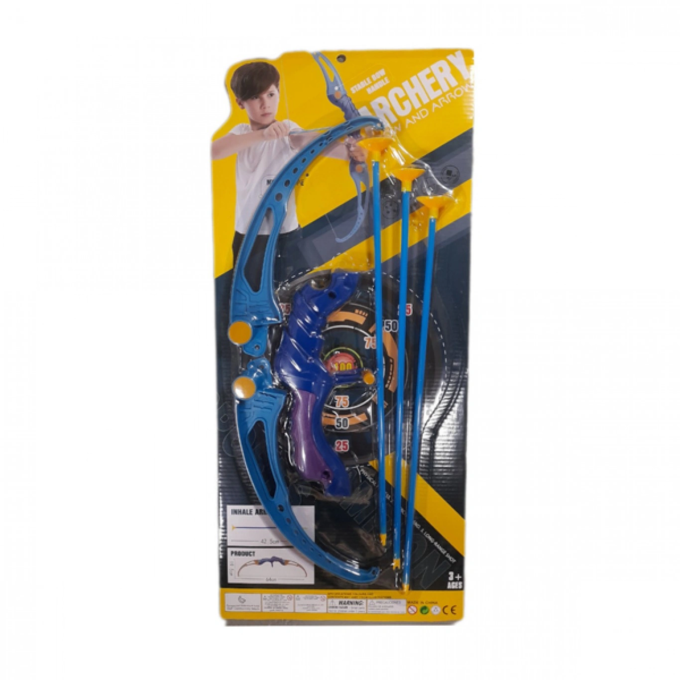 Σετ Παιχνίδι Τόξο Σε Μπλε Χρώμα Πλαστικό Με 3 Βέλακια Σετ Παιχνίδι Τόξο Σε Μπλε Χρώμα Πλαστικό Με 3 Βέλακια