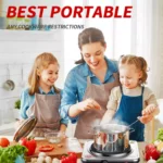 Sokany Μονή Επιτραπέζια Εστία Εμαγιέ 1000W Inox με 5 Ρυθμίσεις Θερμοκρασίας