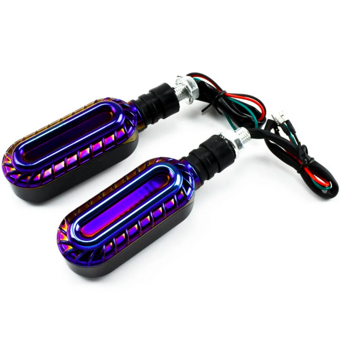 Σετ 2τμχ Προβολάκια LED Μοτοσικλέτας Πορτοκαλί Φωτισμού & RGB Ring Μαύρο Σετ 2τμχ Προβολάκια LED Μοτοσικλέτας Πορτοκαλί Φωτισμού & RGB Ring Μαύρο