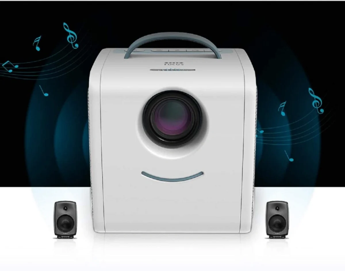 Mini Παιδικός Φορητός Βιντεοπροβολέας Led Multimedia USB, SD, HDMI, AV Προβολέας - Προτζέκτορας Projector Home Cinema με Τηλεχειριστήριο