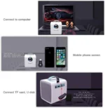 Mini Παιδικός Φορητός Βιντεοπροβολέας Led Multimedia USB, SD, HDMI, AV Προβολέας - Προτζέκτορας Projector Home Cinema με Τηλεχειριστήριο