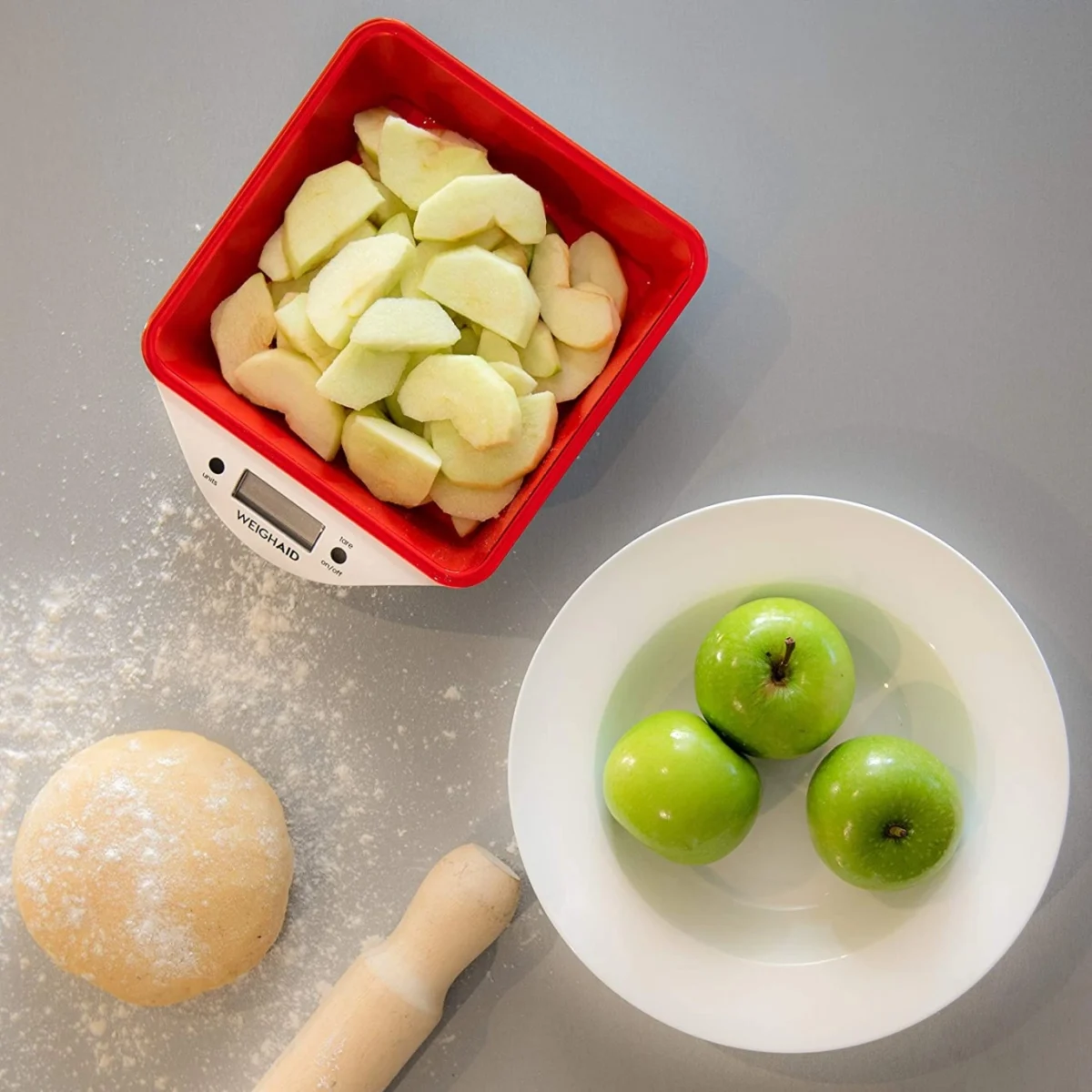 Ψηφιακή Ζυγαριά Κουζίνας με Αποσπώμενο Μπολ 5kg SKS-4520 - Electric Kitchen Scale Κόκκινο