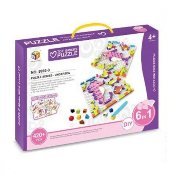 6 σε 1 3D Παζλ Diy Undersea 420 Κομμάτια 4+ ετών