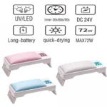 Πτυσσόμενο Σκαμπό Χεριών με Μαξιλάρι & UV Λάμπα Πολυμερισμού για Ημιμόνιμο Μανικιούρ - SUN Handpillow Nail LED YC-09