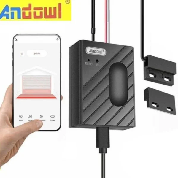 Andowl® Έξυπνος WiFi Ελεγκτής Λειτουργίας Γκαραζόπορτας με App Εφαρμογή - Μαύρο