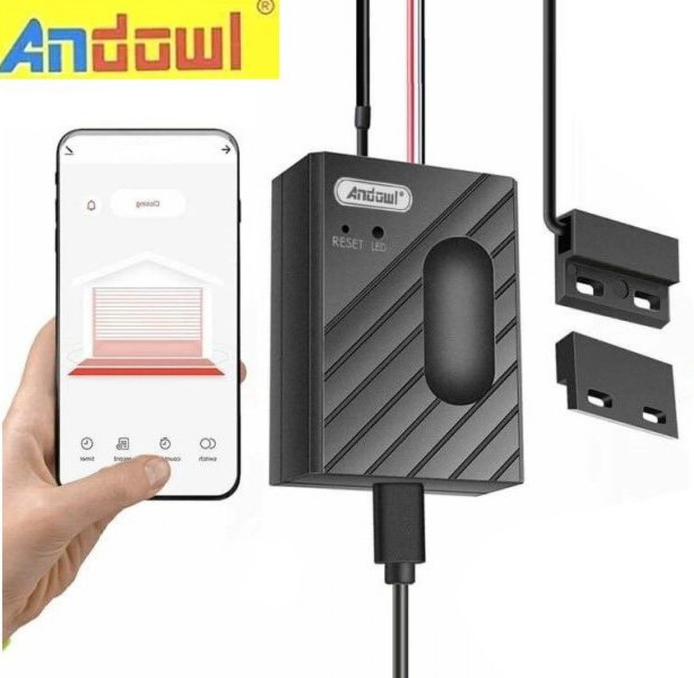 Andowl® Έξυπνος WiFi Ελεγκτής Λειτουργίας Γκαραζόπορτας με App Εφαρμογή - Μαύρο Andowl® Έξυπνος WiFi Ελεγκτής Λειτουργίας Γκαραζόπορτας με App Εφαρμογή - Μαύρο