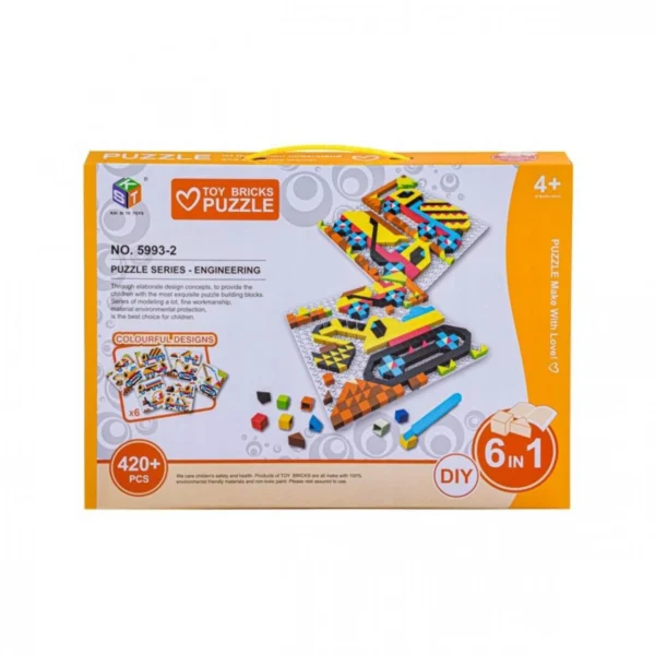 6 σε 1 3D Παζλ DIY Engineering 420 Κομμάτια 4+ ετών