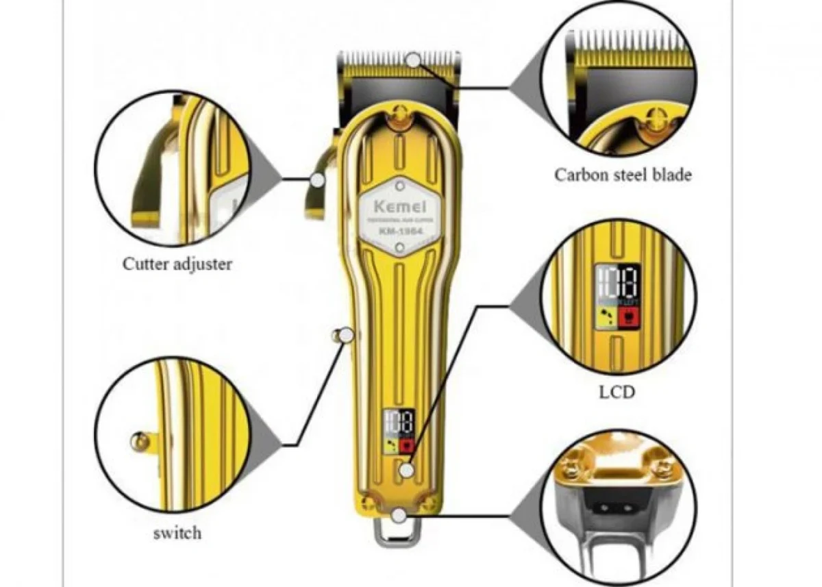 Επαναφορτιζόμενη Επαγγελματική Κουρευτική Μηχανή Kemei