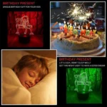 LED 3D Τρισδιάστατο Φωτιστικό - Illusion Led One Piece Monkey D. Luffy