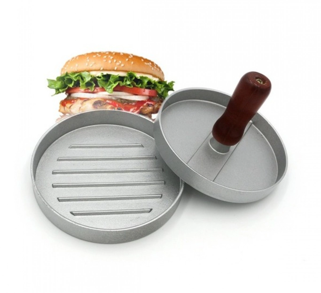 Πρέσα για Βurger με Ξύλινο Χερούλι 12cm Διάμετρος Πρέσα για Βurger με Ξύλινο Χερούλι 12cm Διάμετρος