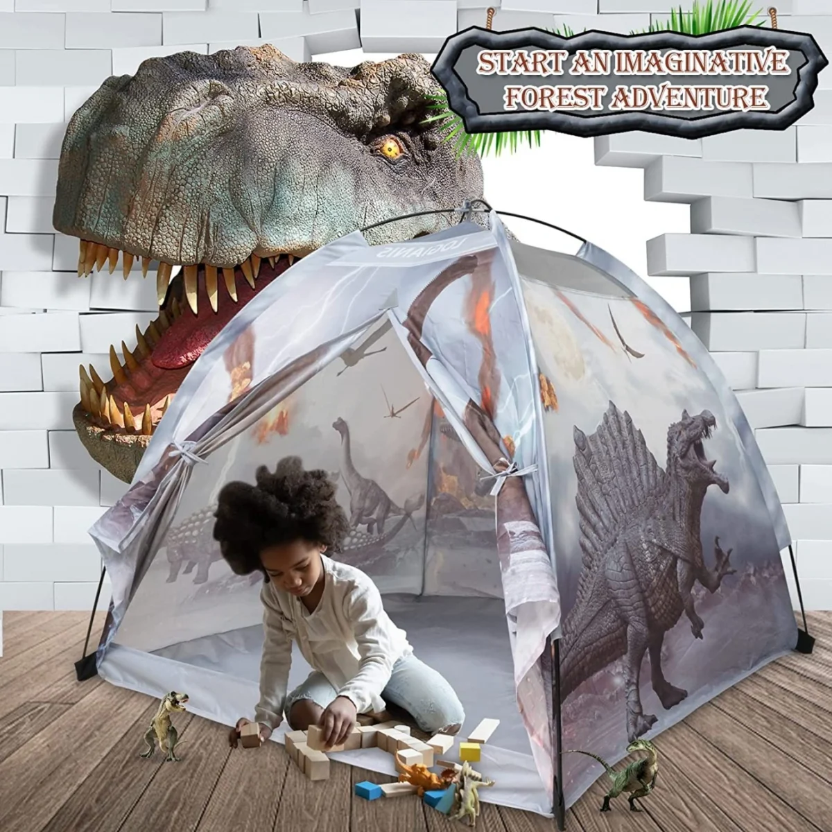 Παιδική Σκηνή Κάστρο για Παιχνίδι με Ουράνια Τόξα & Μονόκερους 122x122x107cm έως 3 Παιδιά