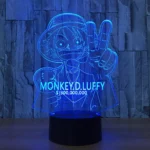 LED 3D Τρισδιάστατο Φωτιστικό Illusion Led One Piece Monkey D. Luffy Figure