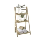 Επιδαπέδια Ξύλινη Ραφιέρα Μπάνιου με 3 Ράφια 34x30x77cm