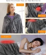 Huggle Ολόσωμη Κουβέρτα 120x200εκ Βελουτέ Fleece με Μανίκια και Κάλυψη Ποδιών Γκρί