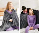 Huggle Ολόσωμη Κουβέρτα 120x200εκ Βελουτέ Fleece με Μανίκια και Κάλυψη Ποδιών Γκρί