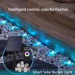 Έξυπνα Ηλιακά Διακοσμητικά LED RGB Φωτιστικά Bluetooth με Καρφωτή Βάση για το Χώμα & App Εφαρμογή Κινητού 8τμχ DC68ZSR