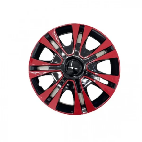 Σετ 4 Τεμάχια 14" Πλαστικά Τάσια Αυτοκινήτου Mαύρο-Kόκκινο 171-50