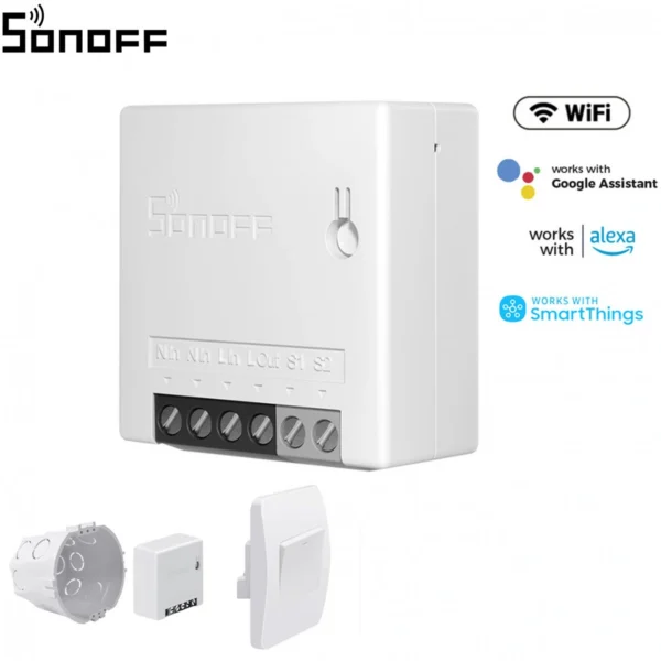 SONOFF Έξυπνος Ενδιάμεσος Διακόπτης WiFi για Διαχείριση & Μετατροπή Απλών Συσκευών σε Smart
