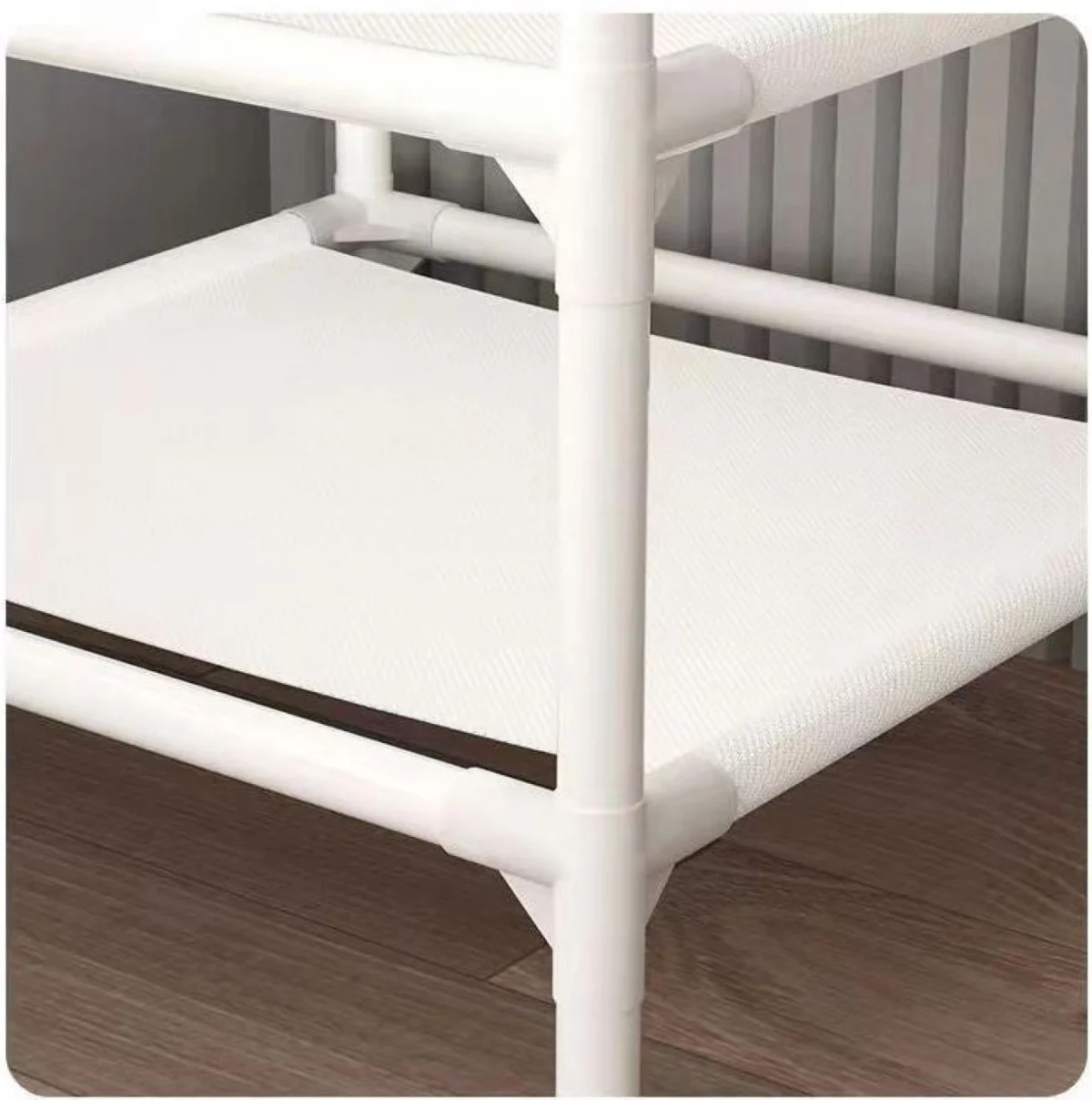 Λευκή Γωνιακή Παπουτσοθήκη Ραφιέρα / Κρεμάστρα – Έπιπλο Εισόδου – Με 3 Ράφια 180x45x45cm -Corner Coat Rack