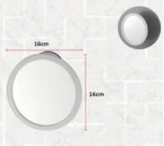 Στρογγυλός Καθρέπτης Μπάνιου Λευκός 16x16cm