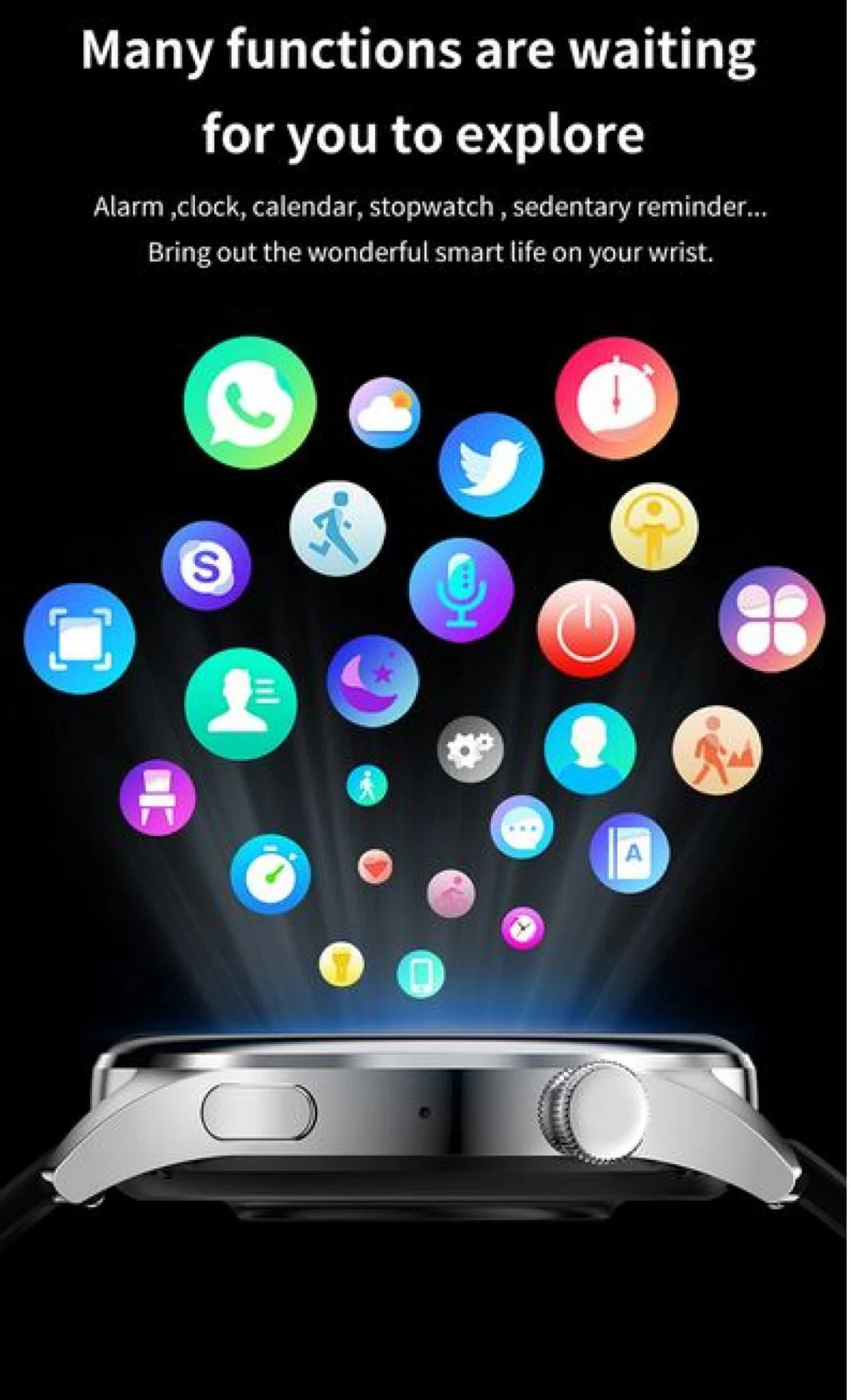 Ρολόι Αφής Keshuyu GT5 46mm Smartwatch με Παλμογράφο