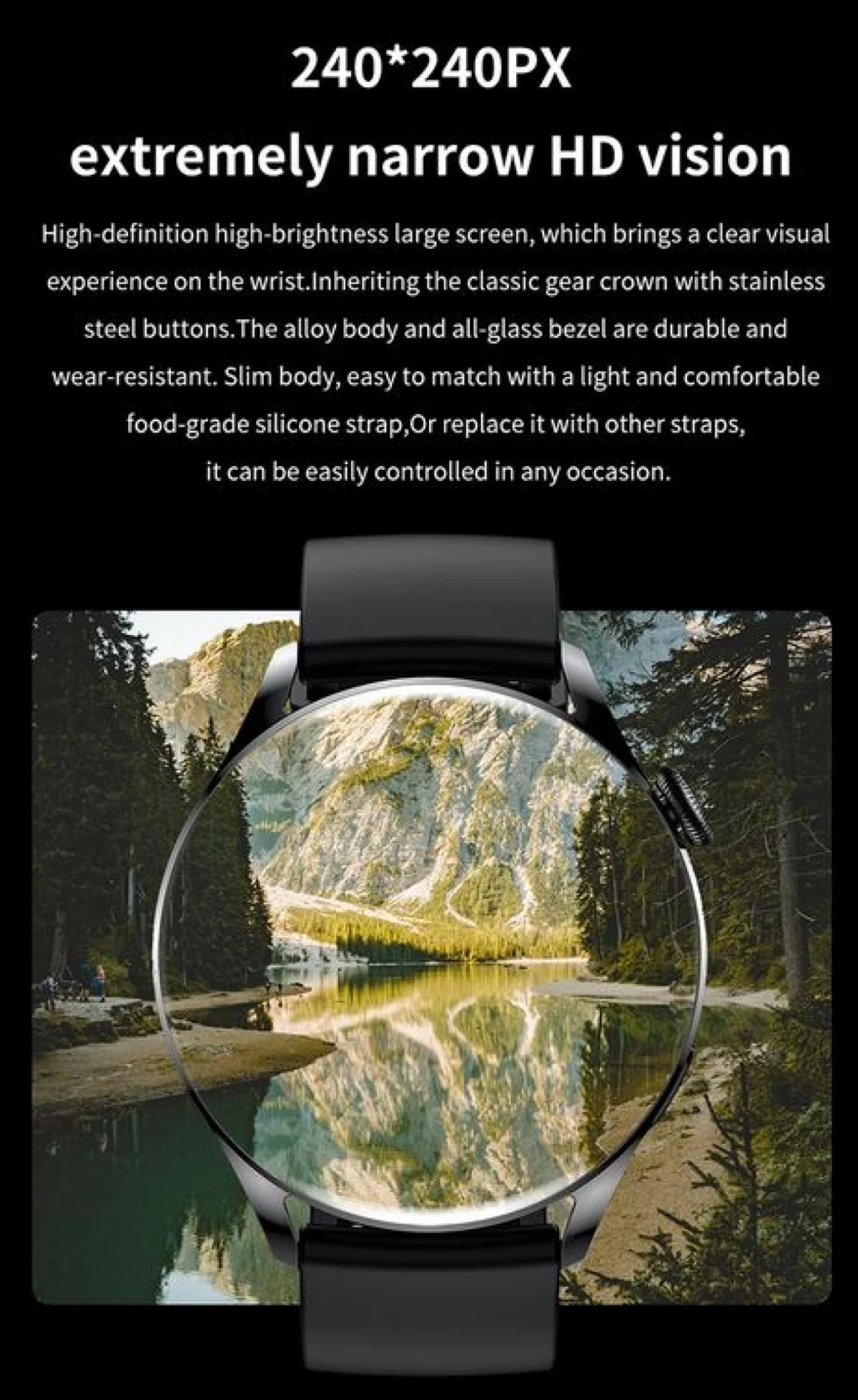 Ρολόι Αφής Keshuyu GT5 46mm Smartwatch με Παλμογράφο