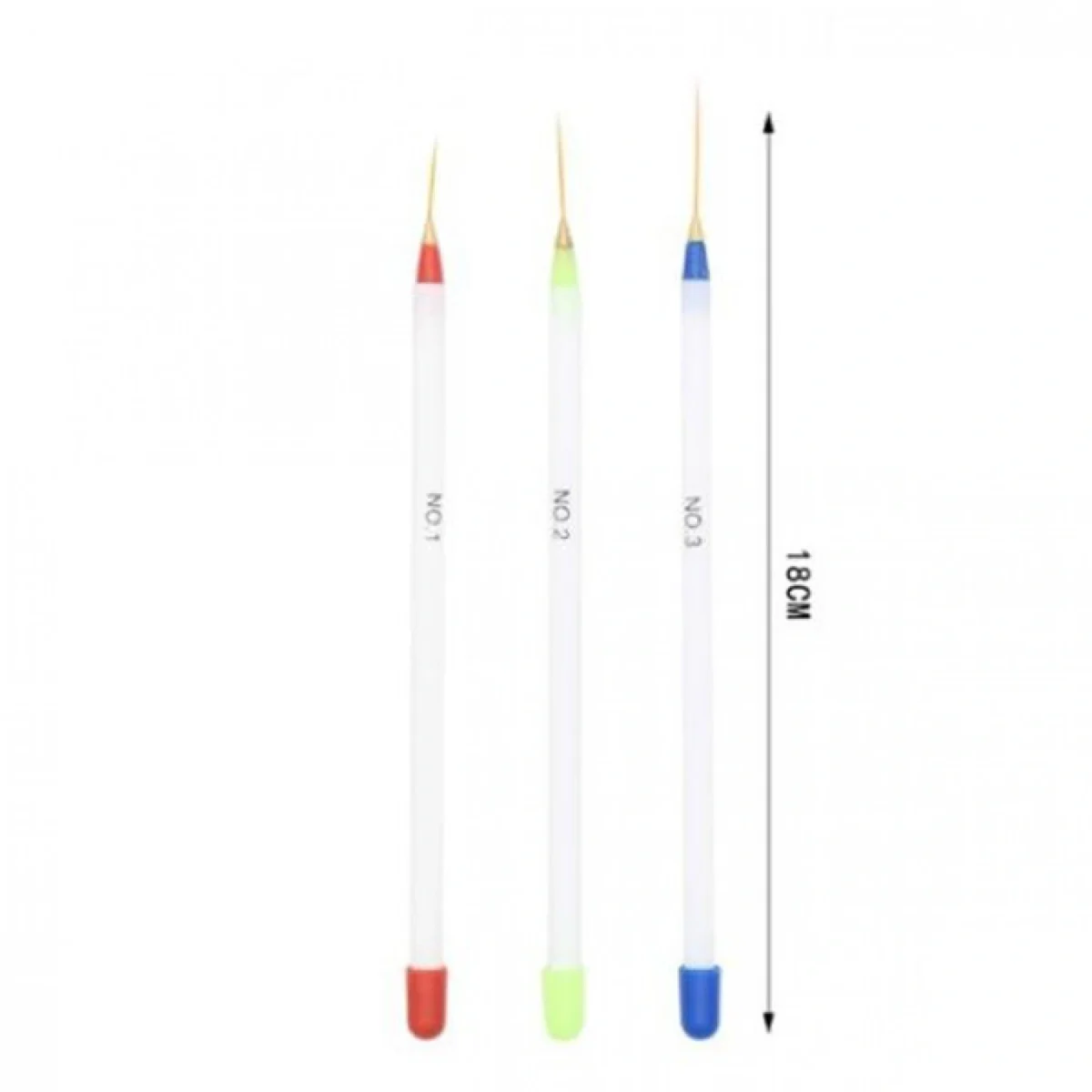 Πινέλα Νυχιών Nail Art Σετ 3τεμ