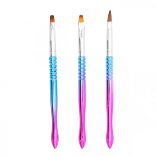 Πινέλα Σχεδίου Νυχιών Gel/Aκρυλικού Nail Art Σετ 3τεμ 15,5 cm
