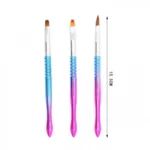 Πινέλα Σχεδίου Νυχιών Gel/Aκρυλικού Nail Art Σετ 3τεμ 15,5 cm