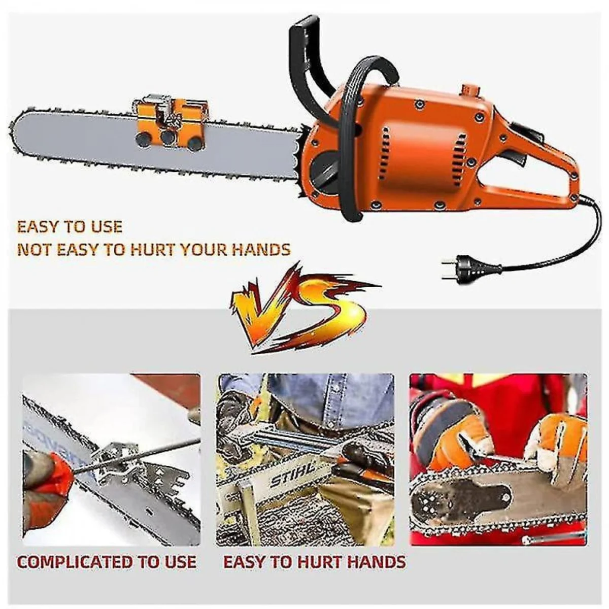 Mini Ηλεκτρικό Επαναφορτιζόμενο Αλυσοπρίονο - Πριόνι με Λάμα 15εκ και 2 Μπαταρίες 36v