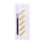 Πινέλα Σχεδίου Νυχιών Aκρυλικού Nail Art Mε Εναλλασόμενες Κεφαλές Σετ 5τεμ 26x11.5 cm