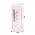 Πινέλα Σχεδίου Νυχιών Aκρυλικού Nail Art Mε Εναλλασόμενες Κεφαλές Σετ 5τεμ 26x11.5 cm