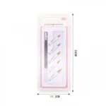 Πινέλα Σχεδίου Νυχιών Aκρυλικού Nail Art Mε Εναλλασόμενες Κεφαλές Σετ 5τεμ 26x11.2 cm