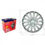 Σετ 4 Τεμάχια 13" Πλαστικά Τάσια Αυτοκινήτου Ασημί 30340