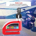 Κλειδαριά Δισκόφρενου Μοτοσυκλέτας με Συναγερμό FS8305 σε Κόκκινο Χρώμα